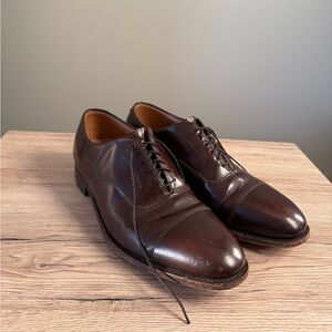 Johnston & Murphy Mens Optima Cap Toe Dress Oxfords Sz 9D Burgundy Brown